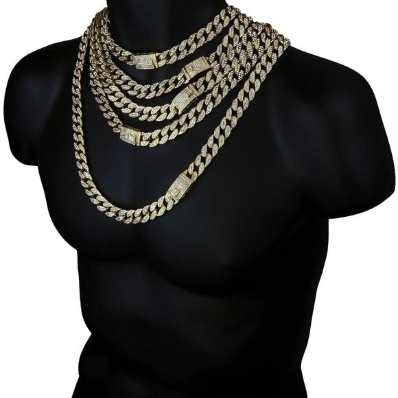 New 14k Gold 16mm 24" Cuban Chain - Picture 1 of 2